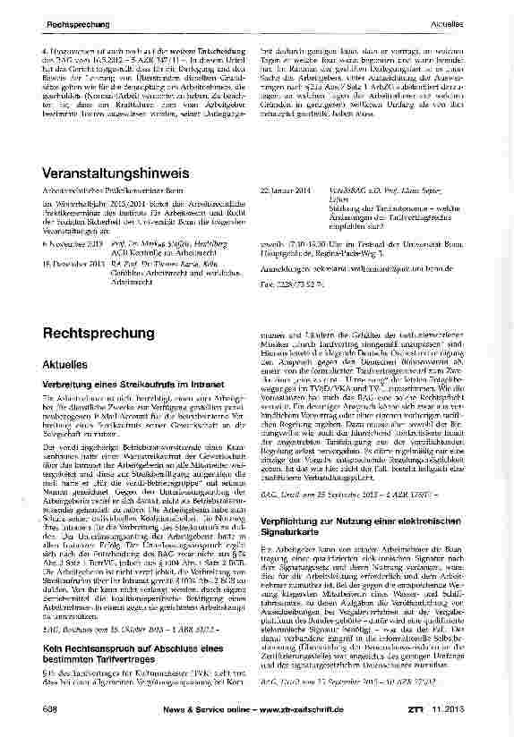 Vorschauseite 2: Zur Darlegungsund Beweislast im Überstundenprozess