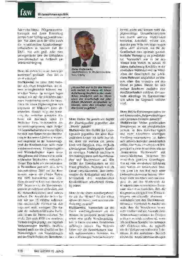 Vorschauseite 2: Der Umbruch lehrt eines: Lebenslange Bereitschaft zur Flexibilität Zwei ostdeutsche Krankenhausmanager erinnern sich mit Dankbarkeit und Stolz an die Jahre des Umbaus