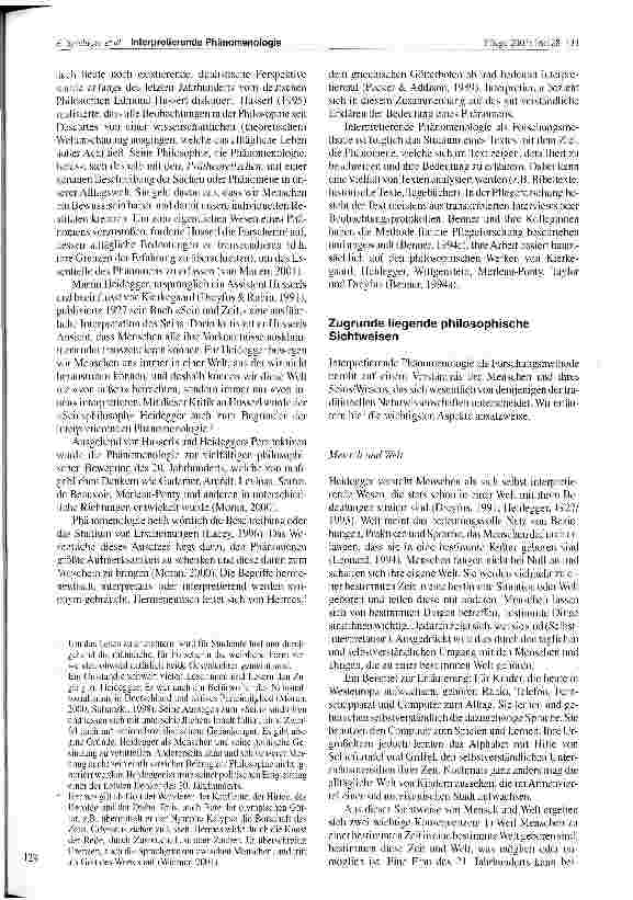 Vorschauseite 2: Interpretierende Phänomenologie: eine qualitative Forschungsmethode für die Pflege