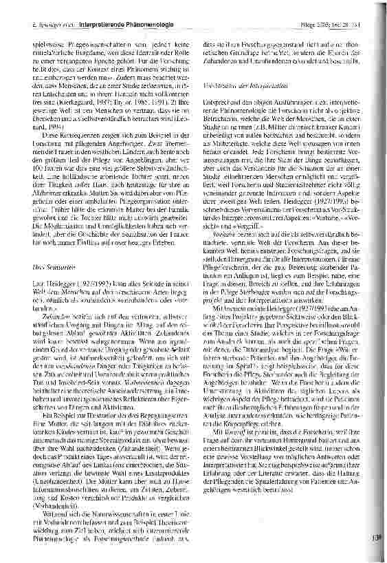 Vorschauseite 3: Interpretierende Phänomenologie: eine qualitative Forschungsmethode für die Pflege