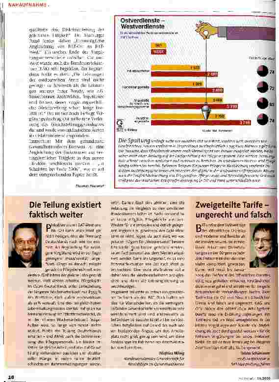Vorschauseite 3: Jetzt schlägt`s 13! Pflege in Deutschland - gleiche Leistung, getrennte Tarife