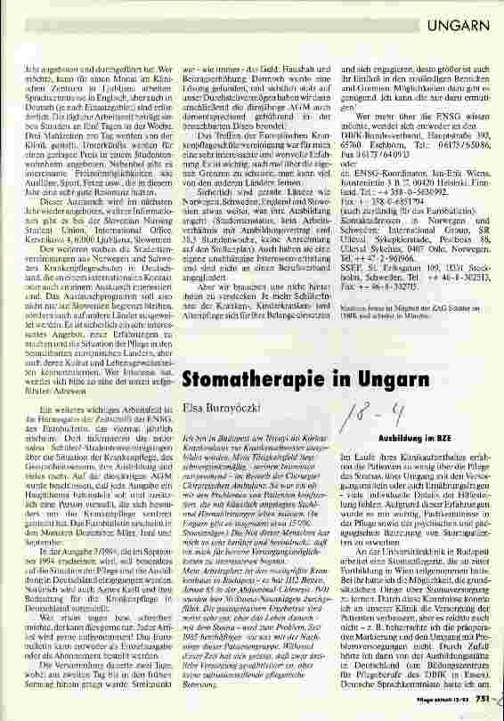 Vorschauseite 1: Stomatherapie in Ungarn