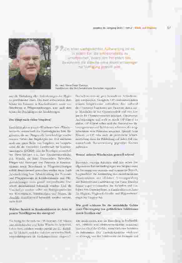 Vorschauseite 2: Kampf den Krankenhauskeimen über die Bedeutung von Textilhygiene in medizinischen Einrichtungen