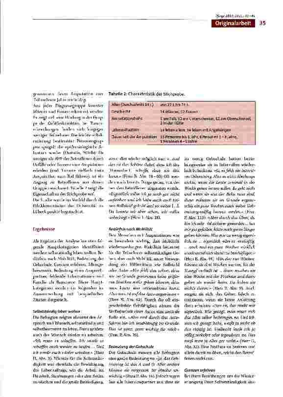 Vorschauseite 5: Optimierung der rehabilitativen Versorgung von Menschen mit Majoramputation -eine qualitative Studie