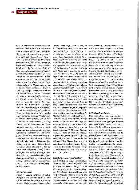 Vorschauseite 6: Optimierung der rehabilitativen Versorgung von Menschen mit Majoramputation -eine qualitative Studie