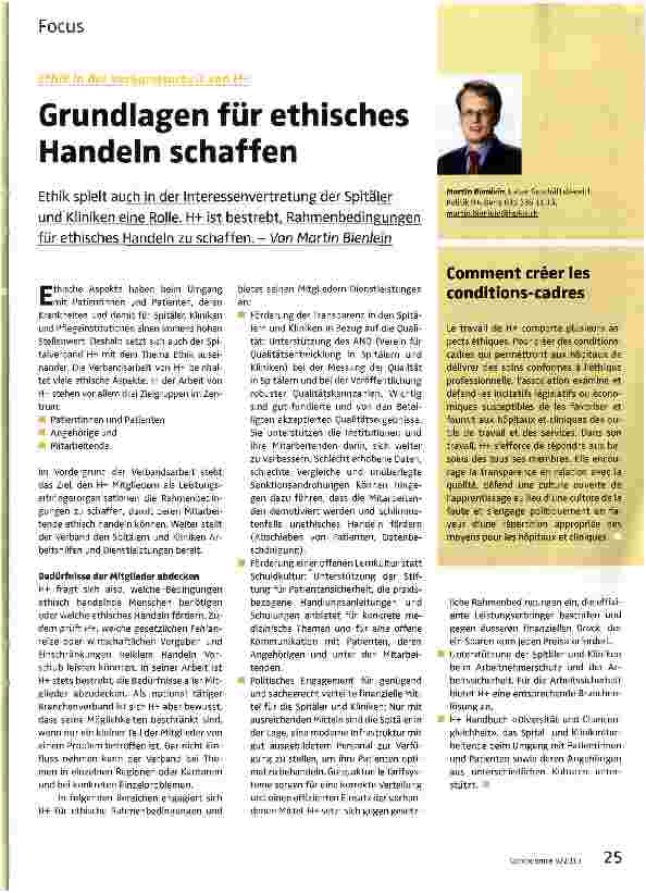 Vorschauseite 1: Grundlagen für ethisches Handeln schaffen