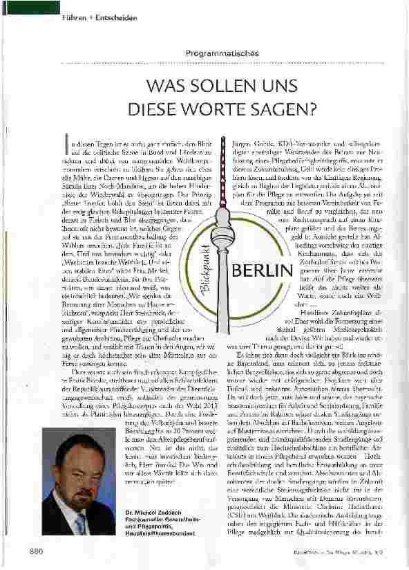 Vorschauseite 1: WAS SOLLEN UNS DIESE WORTE SAGEN?
