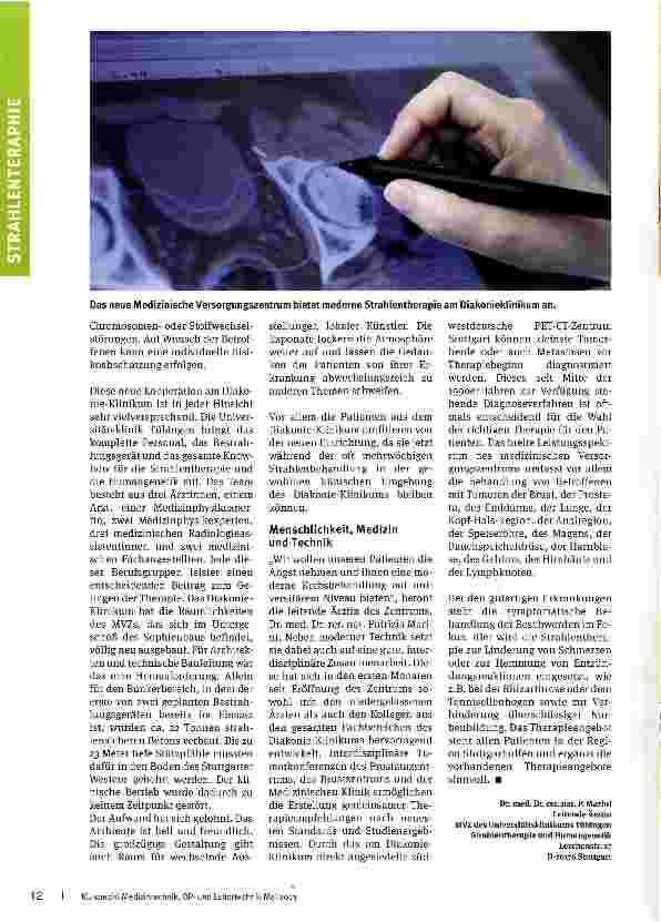 Vorschauseite 3: Hightech-Therapie mit universitärem Know-how