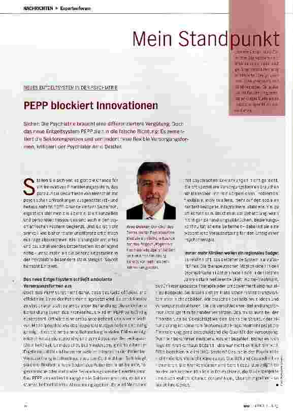 Vorschauseite 1: PEPP blockiert Innovationen