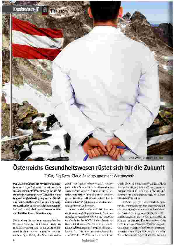 Vorschauseite 1: Österreichs Gesundheitswesen rüstet sich für die Zukunft
