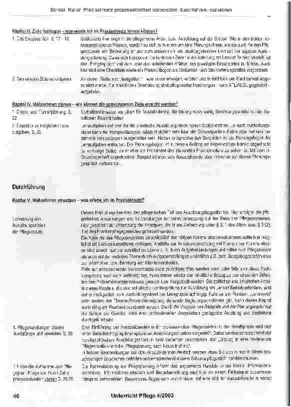 Vorschauseite 5: „Praxiseinsatz prozessorientiert vorbereiten, durchführen, evaluieren - Kommentar zum Grundlagenheft