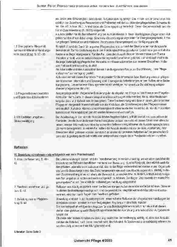 Vorschauseite 6: „Praxiseinsatz prozessorientiert vorbereiten, durchführen, evaluieren - Kommentar zum Grundlagenheft
