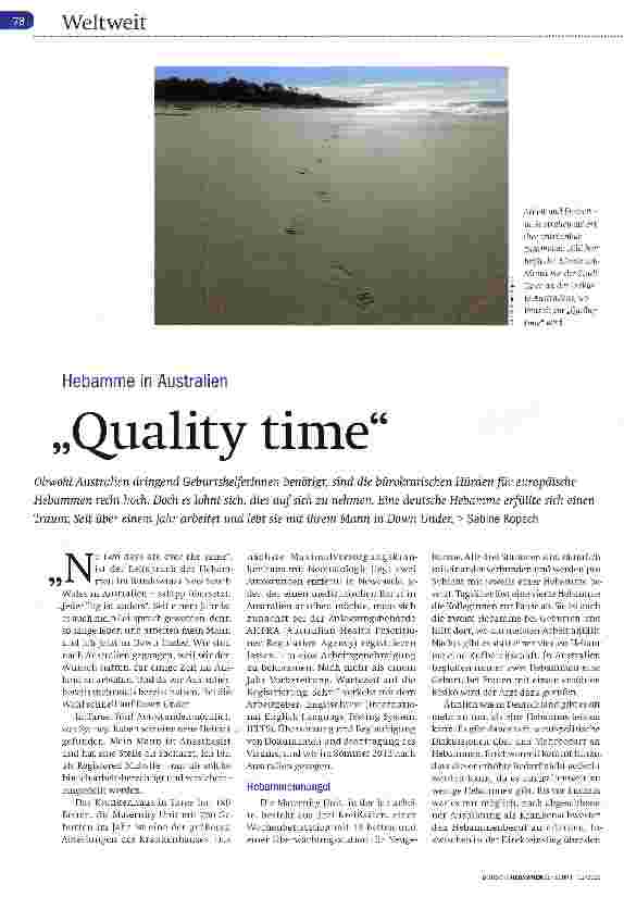 Vorschauseite 1: Quality time