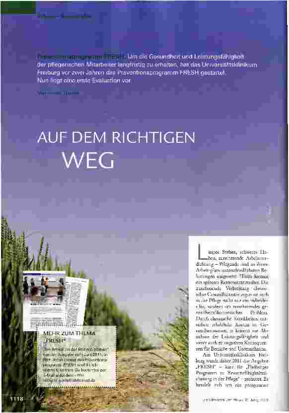 Vorschauseite 1: AUF DEM RICHTIGEN WEG