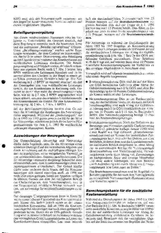 Vorschauseite 3: Chefarztrecht nach dem GesundheitsStrukturGesetz Die nichtpflegesatzfähigen Kosten wahlärztlicher Leistungen