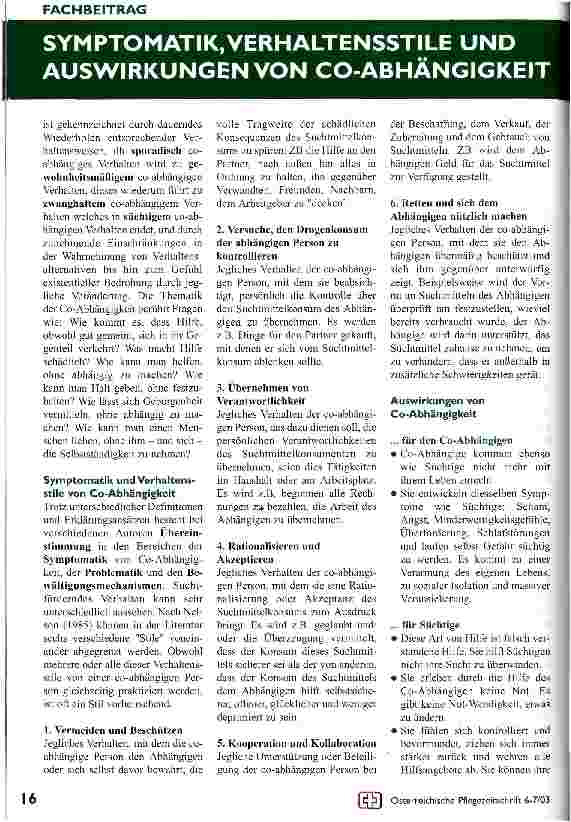 Vorschauseite 3: Die heimliche Unterstützung der Sucht: Co-Abhängigkeit