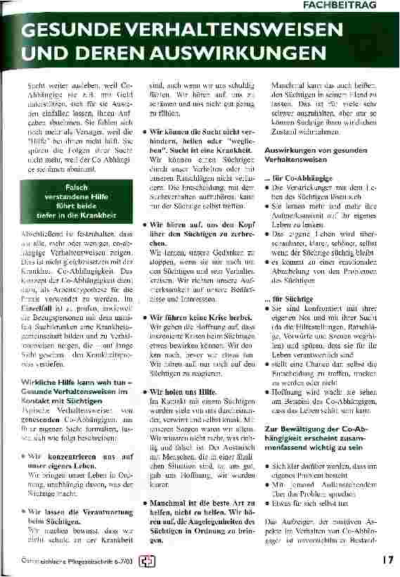 Vorschauseite 4: Die heimliche Unterstützung der Sucht: Co-Abhängigkeit