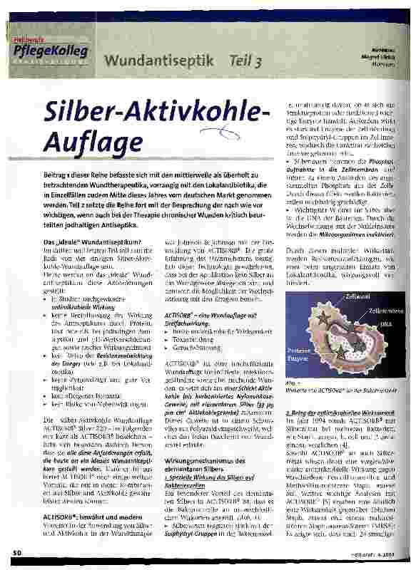 Vorschauseite 1: Silber-Aktivkohle-Auflage Wundantiseptik Teil 3