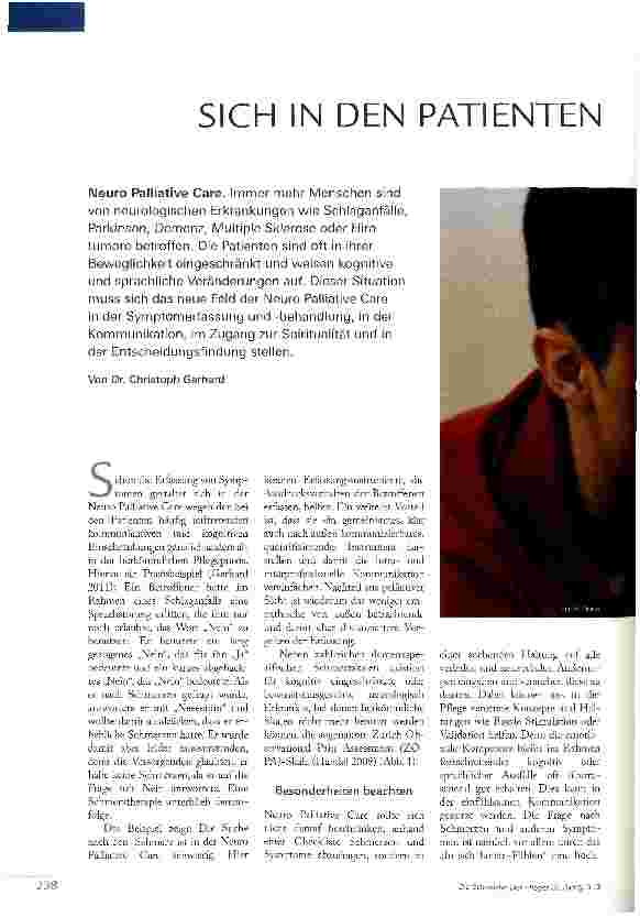 Vorschauseite 1: sich in den Patienten hineinfühlen