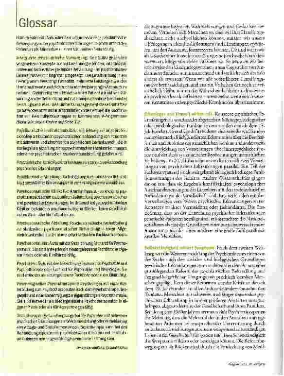 Vorschauseite 3: Psychiatrie ohne Zwangsjacke