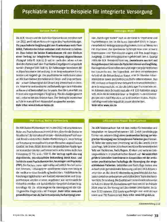 Vorschauseite 6: Psychiatrie ohne Zwangsjacke