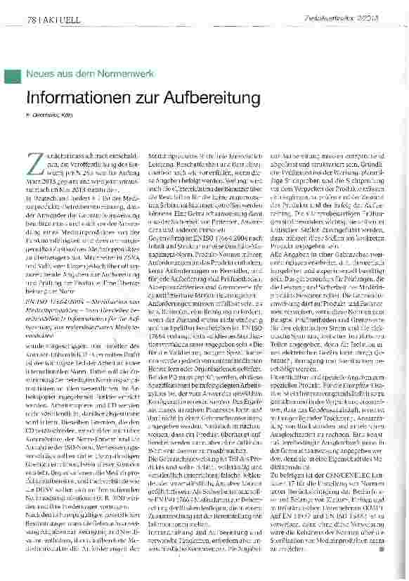 Vorschauseite 1: Informationen zur Aufbereitung