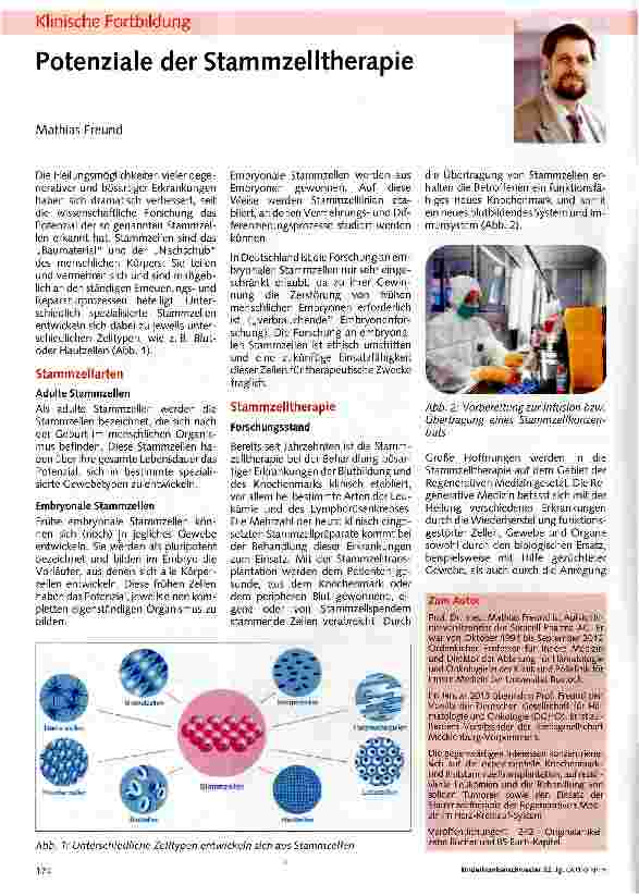 Vorschauseite 1: Potenziale der Stammzelltherapie