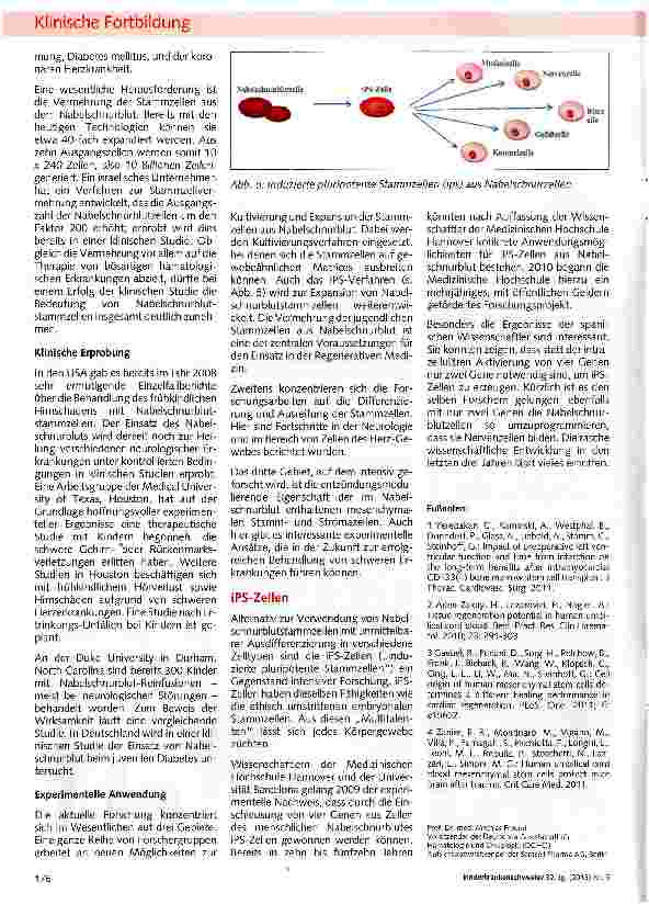 Vorschauseite 3: Potenziale der Stammzelltherapie