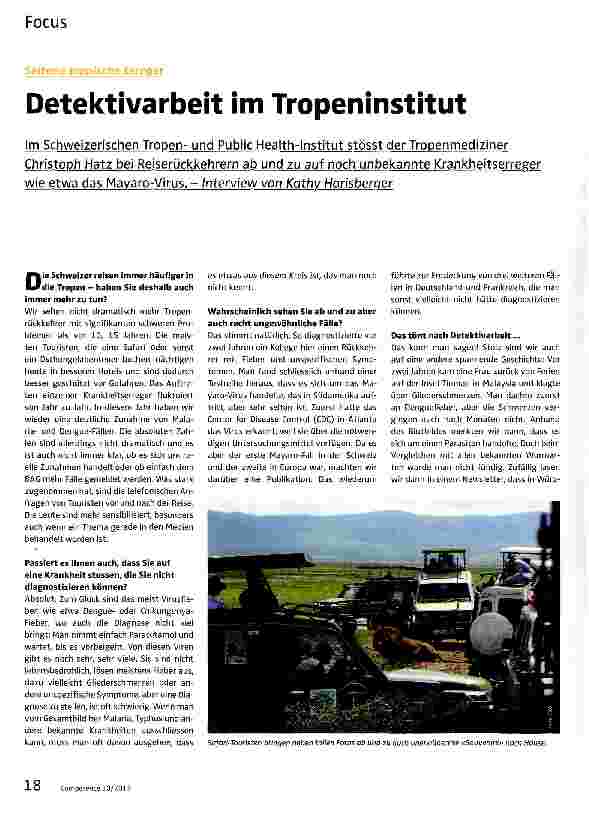 Vorschauseite 1: Detektivarbeit im Tropeninstitut