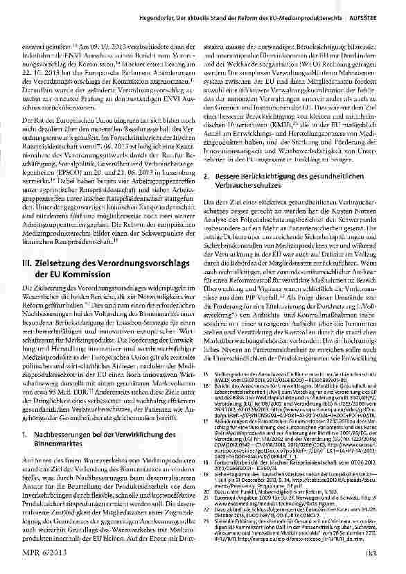 Vorschauseite 3: Der aktuelle Stand der Reform des EU-Medizinprodukterechts- Probleme und Perspektiven aus Sicht der EU Kommission -