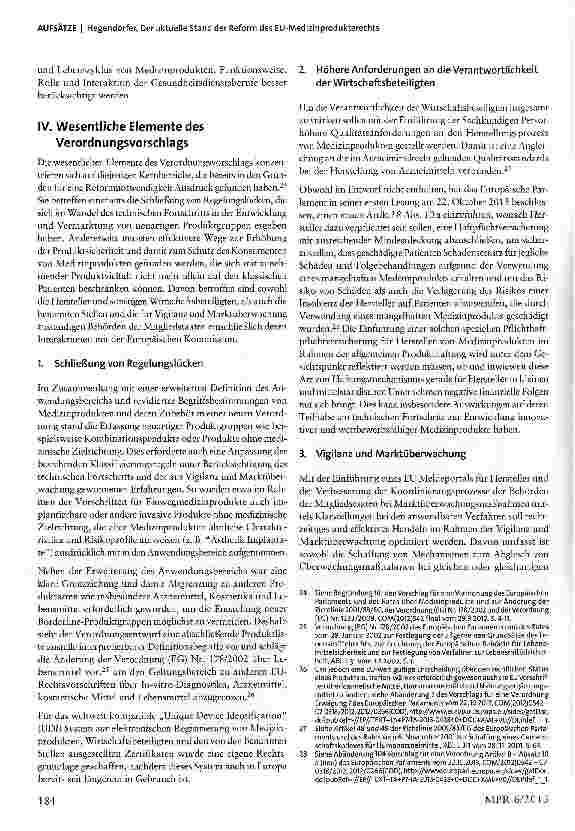 Vorschauseite 4: Der aktuelle Stand der Reform des EU-Medizinprodukterechts- Probleme und Perspektiven aus Sicht der EU Kommission -