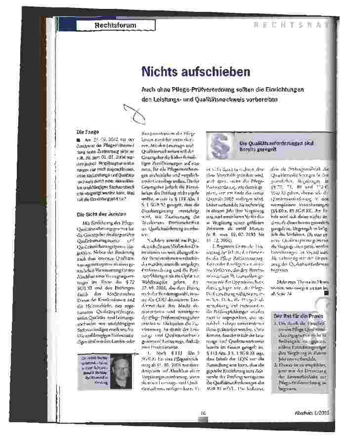 Vorschauseite 1: Nichts aufschieben