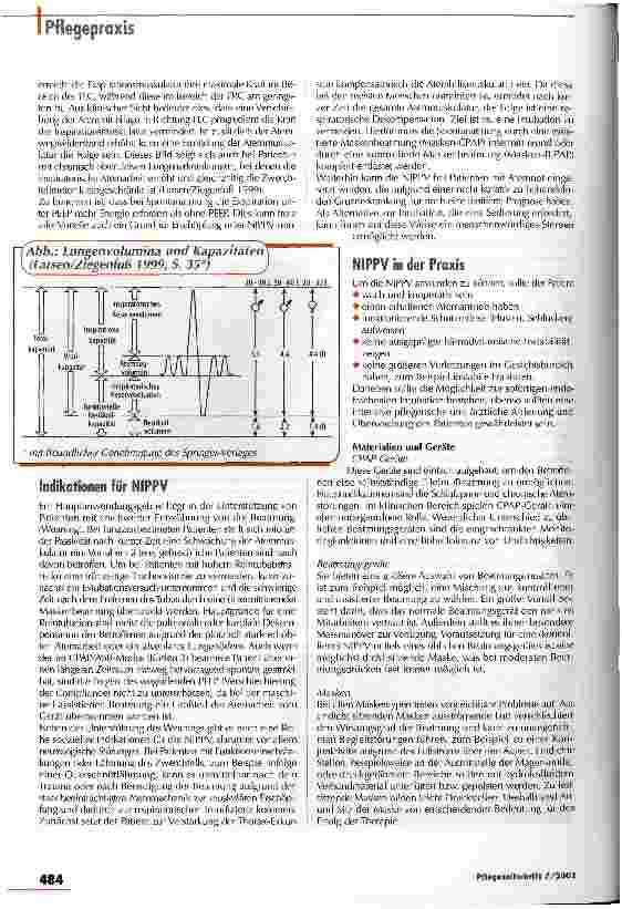 Vorschauseite 2: Viele Vorteile, aber nicht ohne Risiko Non invasive positive pressure ventilation (NIPPV)