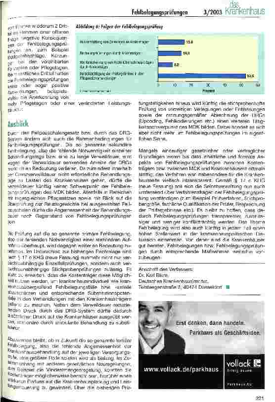 Vorschauseite 5: Fehlbelegungsprüfungen im Krankenhaus