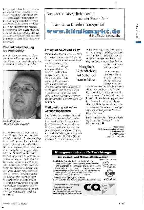 Vorschauseite 2: Erfolgsfaktoren der Krankenhaus-Beschaffung 4. P.E.G.-Tagung Krankenhaus-Beschaffungsmarkt im Wandel