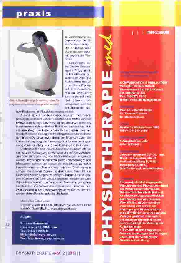 Vorschauseite 4: physiolates das Beste aus Sportphysiotherapie, Yoga und Pilâtes