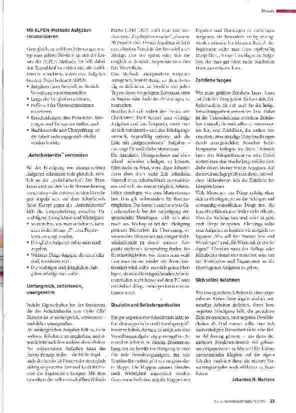 Vorschauseite 2: Lästigen „Bürokram effektiv bearbeiten