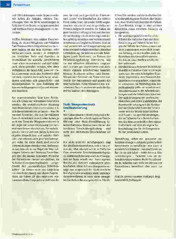 Vorschauseite 3: „Multidisziplinarität in Palliative Care aus supervisorischer Sicht