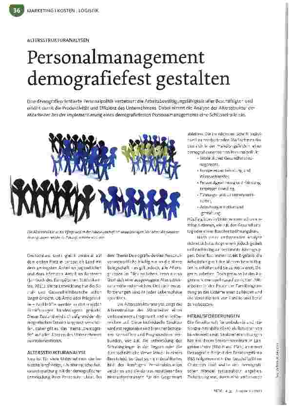 Vorschauseite 1: Personalmanagement demografiefest gestalten