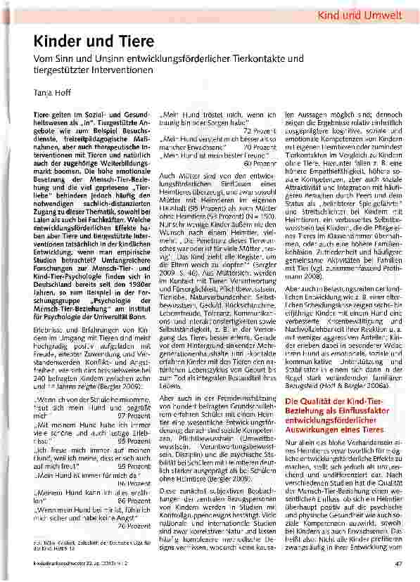 Vorschauseite 1: Kinder und Tiere