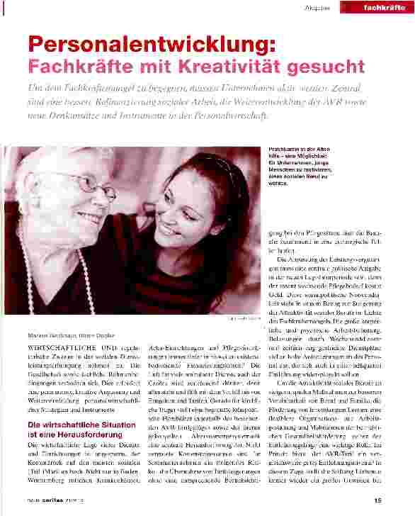 Vorschauseite 1: Personalentwicklung: Fachkräfte mit Kreativität gesucht