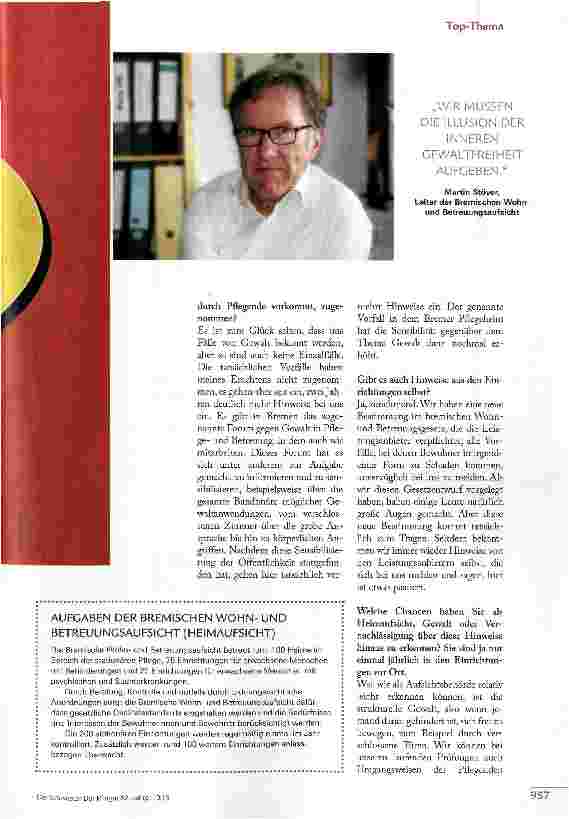 Vorschauseite 2: „WIR BRAUCHEN EINE KULTUR, IN DER ÜBER GEWALT GESPROCHEN WERDEN DARF