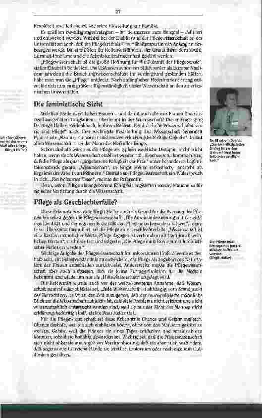 Vorschauseite 2: Pflegewissenschaft sucht ihren Standort Bericht über Symposium Gesundheit im Brennpunkt J-K-Uni, Linz