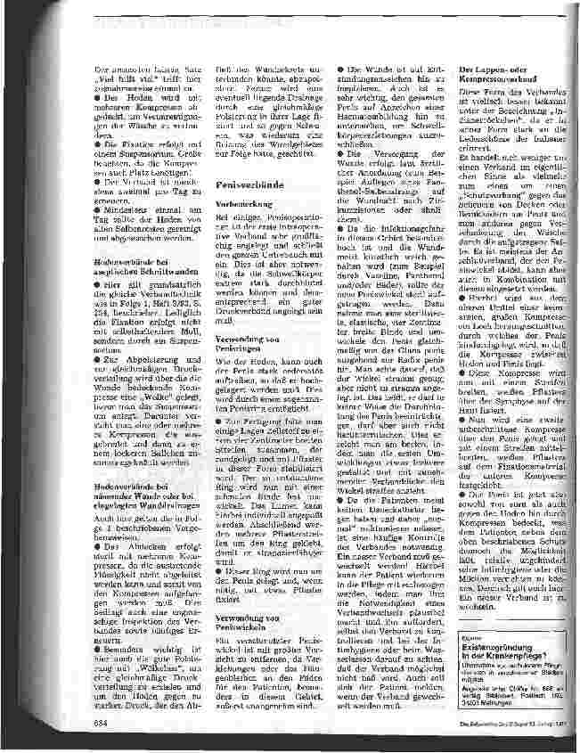 Vorschauseite 2: Verbände in der Urologie (3,Schluß)