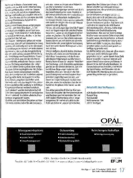 Vorschauseite 2: Quo vadis - Gesundheitswesen Was hat der Krankenhauspatient in Zukunft zu erwarten?