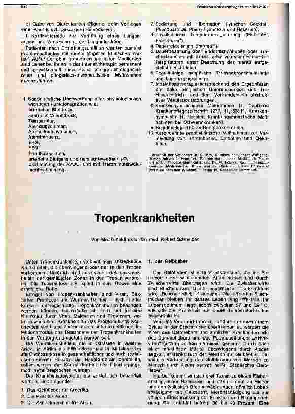 Vorschauseite 1: Tropenkrankheiten