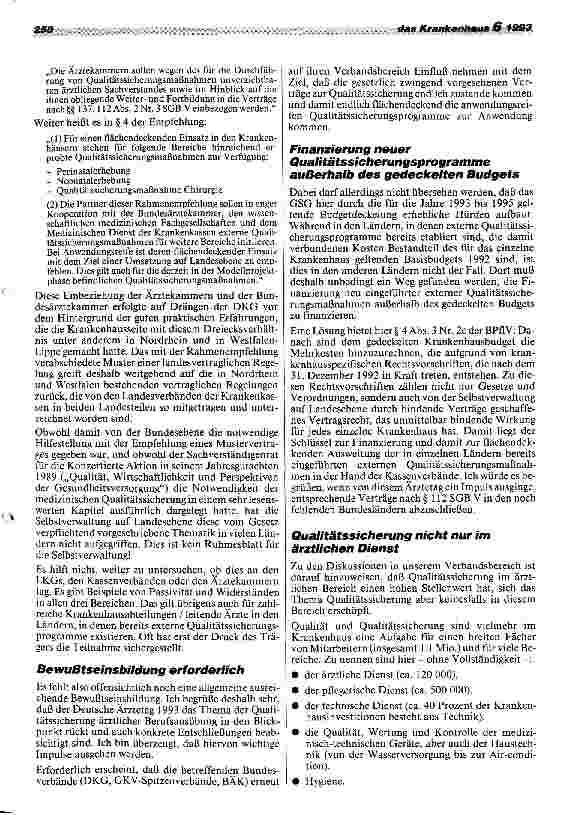 Vorschauseite 2: Qualitätssicherung der ärztlichen Berufsausbübung aus Sicht der DKG