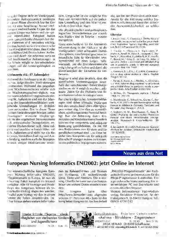 Vorschauseite 4: Arzneimitteltherapie im Kindesund Jugendalter - Eine Herausforderung zwischen Patientenschutz und Therapiesicherheit -
