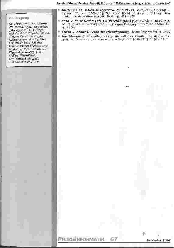 Vorschauseite 4: ICNP und NANDA - zwei sich ergänzende Terminologien?