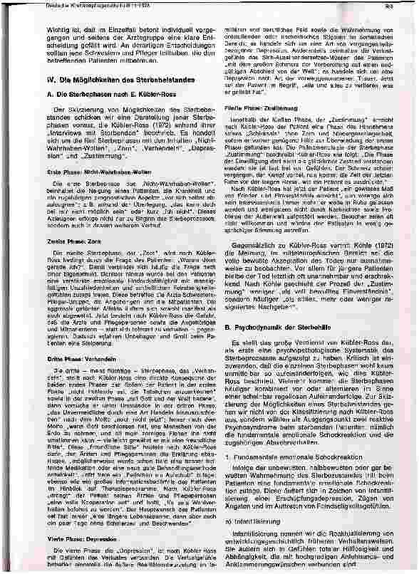 Vorschauseite 2: Grundzüge der psychotherapeutischen Sterbehilfe bei Krankenhauspatienten